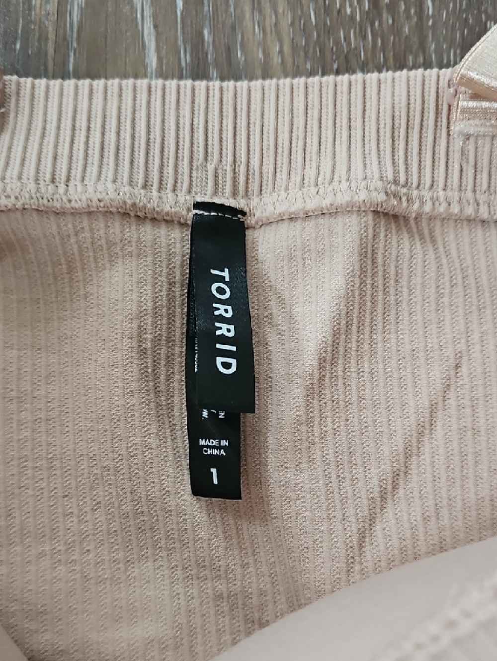 torrid Ribbed Beige Bandeau Bralette - Picture 4 of 5